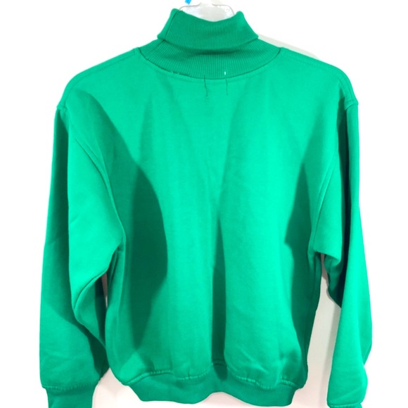 GAP Fleece Women’s Emerald Green Turtleneck Sweater Pullover Long Sleeve Size S - Picture 7 of 10